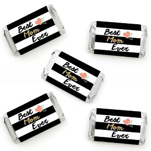 Big Dot of Happiness Best Mom Ever - Mini Candy Bar Wrapper Stickers - Mother's Day Party Small Favors - 40 Count - 1 of 4
