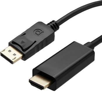 Monoprice Braided DisplayPort 1.4 Cable, 6ft, Gray 