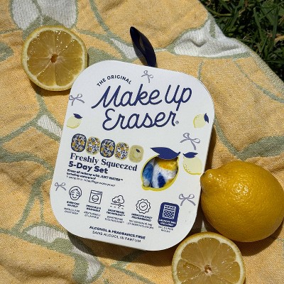 MakeUp Eraser Freshly Squeezed 5-Day Makeup Remover Cloth Set with Laundry Bag - 6pc