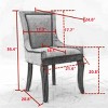 Set of 2 Modern Upholstered Dining Chairs with Solid Wood Legs, Side Chairs for Kitchen, Dining Room, or Living Room–The Pop Home - 3 of 4