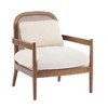 Grungis 26.6" Wide Accent Chair with Solid Wood Frame,Arm Chair with Rattan Backrest,Accent Chair for Bedroom,Reading Room,Office - 4 of 4