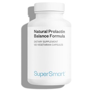 SuperSmart Natural Anti Prolactin Supplement - with p5p Vitamin B6, Maca Root, Ashwagandha | Gluten Free - 120 Vegetarian Capsules - 1 of 1