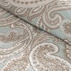 4Pcs coverlet Set Paisley Printed Cotton Quilt with Embroidered Pillow Hypoallergenic Polyester Fill - 4 of 4
