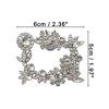 Unique Bargains Women's Rhinestone Shoe Clips Silver Tone 2 Pcs - 2 of 4