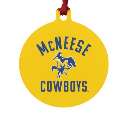 McNeese State University Cowboys Logo Aluminum Holiday Christmas Tree Ornament