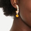 Pearl Hoop Earrings - A New Day™ - 2 of 3