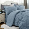 Bedsure | 5/7 Pcs Bed in a Bag Solid Diamond Pintuck Bedding Set for All Season - 4 of 4