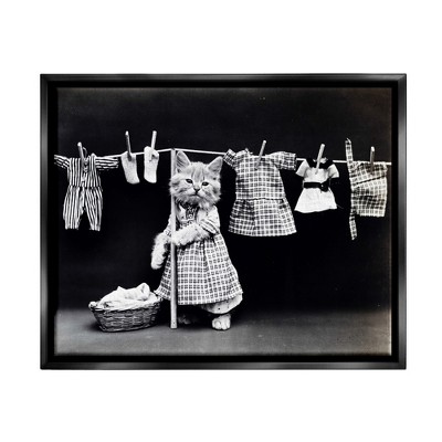 Stupell Industries Kitten Does The Laundry