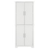DOMETOUR Bathroom Storage Cabinets with Doors and Open Shelves, Freestanding Cupboards for Living Room or Home Office - 4 of 4