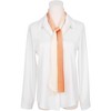 INSPIRE CHIC Women's Solid Contrast Color Pleated Long Satin Neck Scarves 49.2"x4.3" 1 Pc - 2 of 4