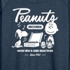 Women's - Peanuts - Charlie Brown Records Lightweight French Terry Wide Neck Long Sleeve Shirt - 2 of 4