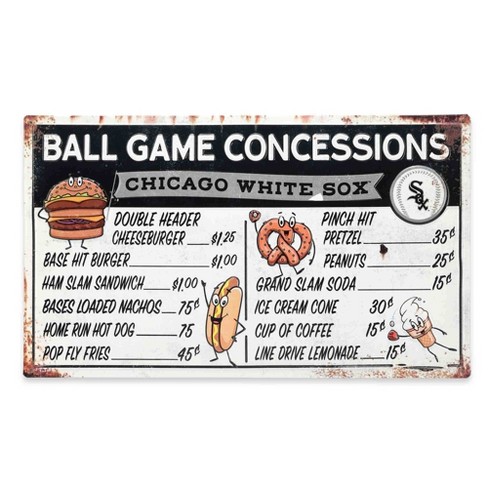 Mlb Chicago White Sox Baseball Concession Metal Sign Panel : Target