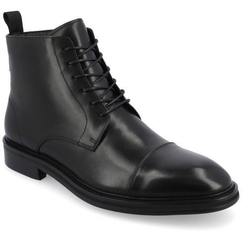 Mens black cap deals toe boots