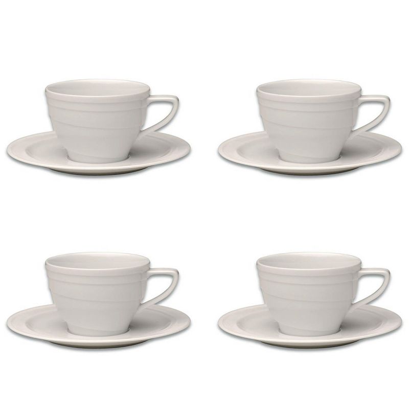 BergHOFF Essentials Porcelain Drinkware Set, Tea Cups, Saucers, White, 1 of 5