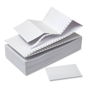 3"x5" Continuous Unruled Index Cards 4,000/Carton White - Universal: Paper Basics, Top Binding, Uncoated, Stationery - 1 of 4