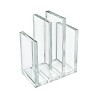 Azar Displays Clear Acrylic Bookend and Desk File Sorter, Thick Acrylic, 2 Pack - 3 of 4