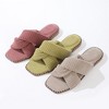 Roxoni Velvet Piping Flat Sandals for Women - Stylish Studs Around Outsole, Dressy Footwear for Summer Ideal - 3 of 4