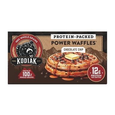 Kodiak Protein-Packed Power Waffles Chocolate Chip Waffles - 8ct: Whole Grain, Non-GMO
