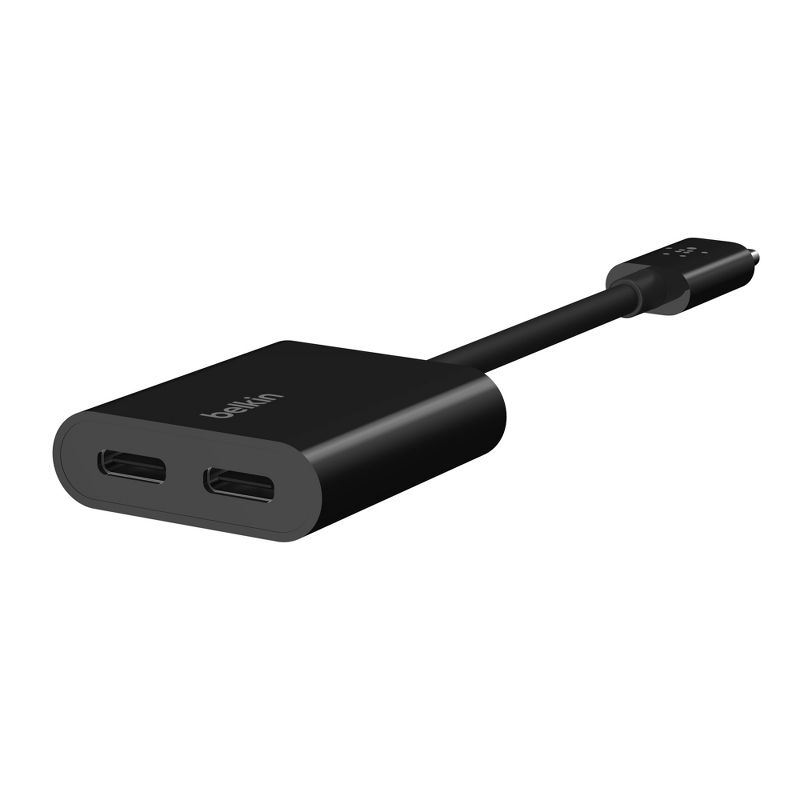 Belkin CONNECT 3.5mm USB-C Splitter Audio + Charge Adapter Black F7U081btBLK, 4 of 11