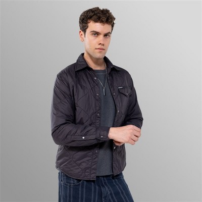 Members Only Men's Quilted Shirt Jacket - Black - X Large — фото 2