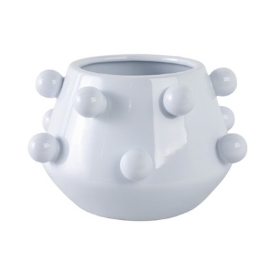 Modern Ceramic Planter with Textured Bubble Design, Ceramic Indoor & Outdoor Decorative Pot for Home & Garden