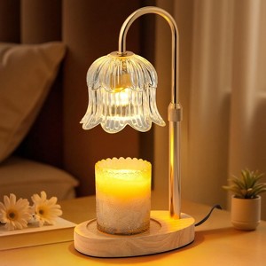 FAAYFIAN Adjustable Candle Warmer Lamp with Timer,Wood Base Metal Shade,Birthday Gifts for Women Mom - 1 of 4