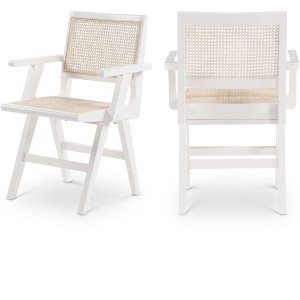 Meridian Furniture,Preston Wood Dining Arm Chair, Set of 2 - 1 of 4