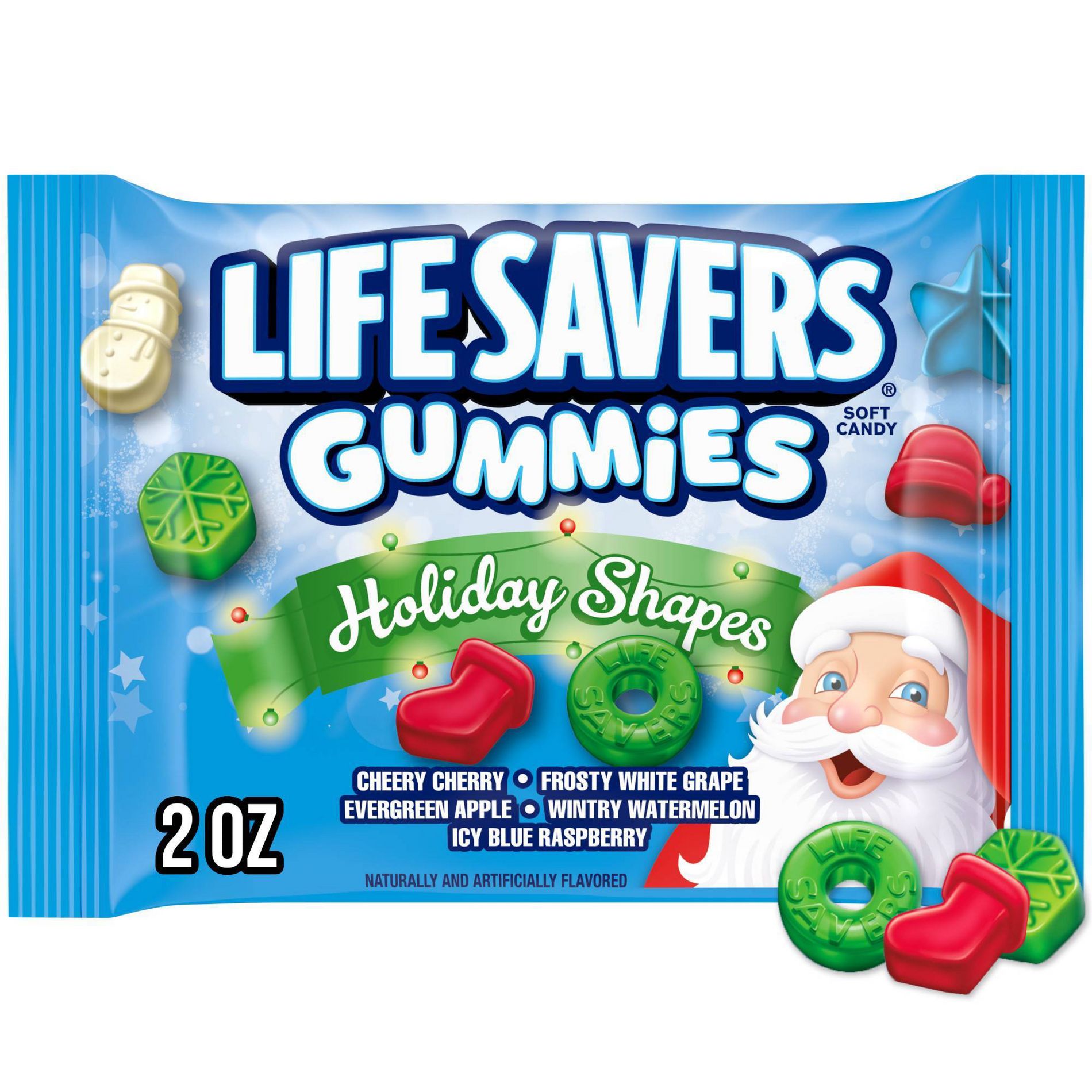 Life Savers Gummies Holiday Shape Christmas Candies Stocking Stuffers - 2oz