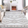 Elegant Geometric Imitation Cashmere Rug, Foldable, Kid & Pet Friendly, Non-Slip Backing, Easy Care for Busy Homes - 2 of 4