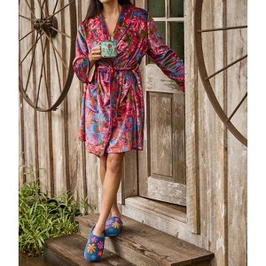 Women's Cozy Blanket Robe - Natural Life - 1 of 2