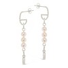 SHINE by Sterling Forever Ivanna CZ Charm Pearl Dangle Earrings - 3 of 3