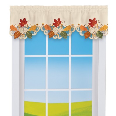 Collections Etc Harvest Maple Leaves Valance