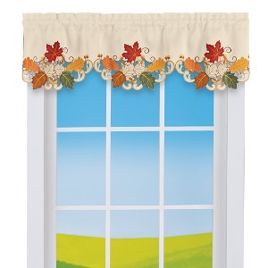 Collections Etc Harvest Maple Leaves Valance - 1 of 3