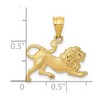 Black Bow Jewelry 14k Yellow Gold Satin Lion Pendant - 4 of 4