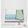 Bacati - Elephants Aqua/Lime/Gray 3 pc Crib Bedding Set - 3 of 4