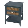 Sapphtopaz Natural Dresser for Bedroom Rattan Drawers Wooden Closet Organizers with Gold Handles Chest of Drawers for Bedroom, Living Room - 4 of 4
