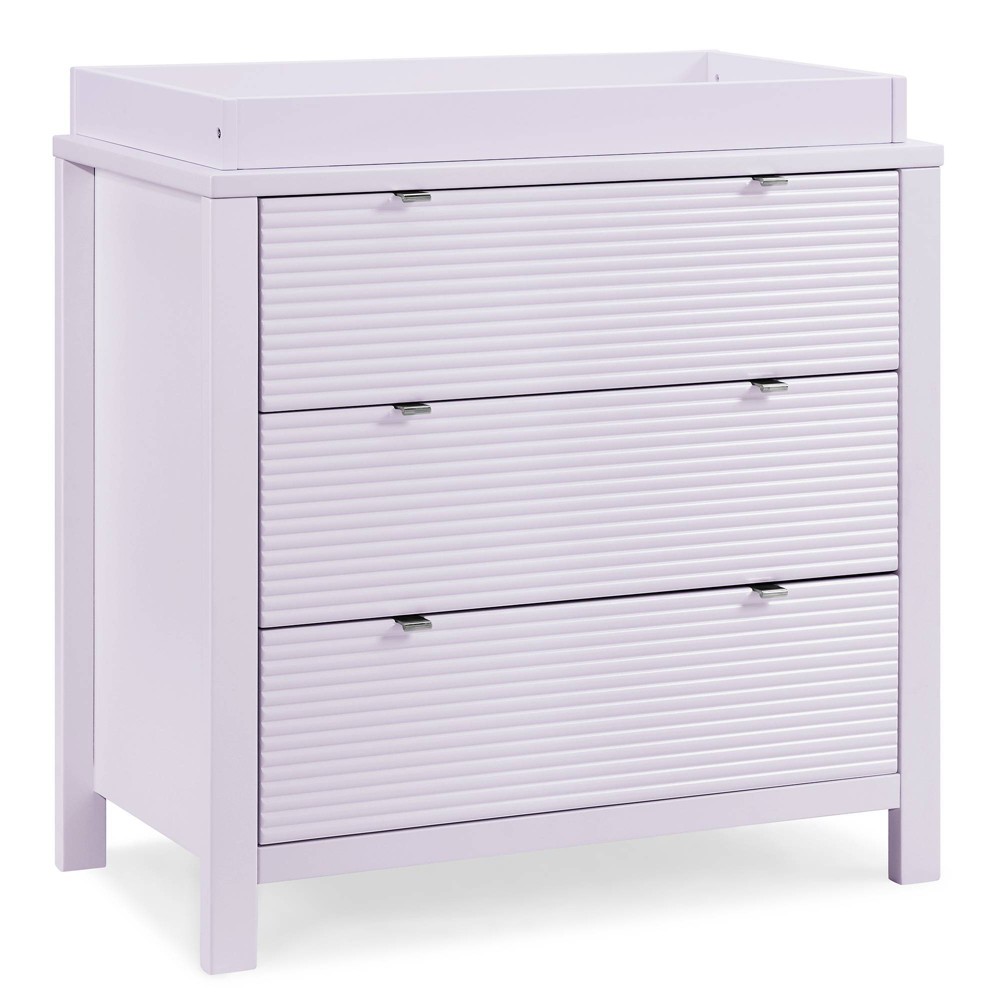 Delta Children Cassie 3 Drawer Dresser with Changing Top - Greenguard Gold Certified - Lilac