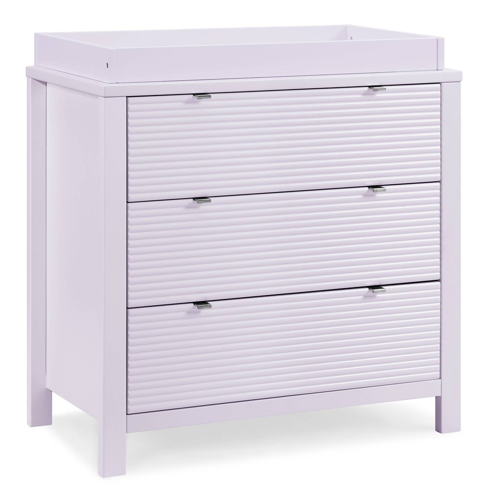 Delta Children Cassie 3 Drawer Dresser with Changing Top - Greenguard Gold Certified - Lilac -  86862272