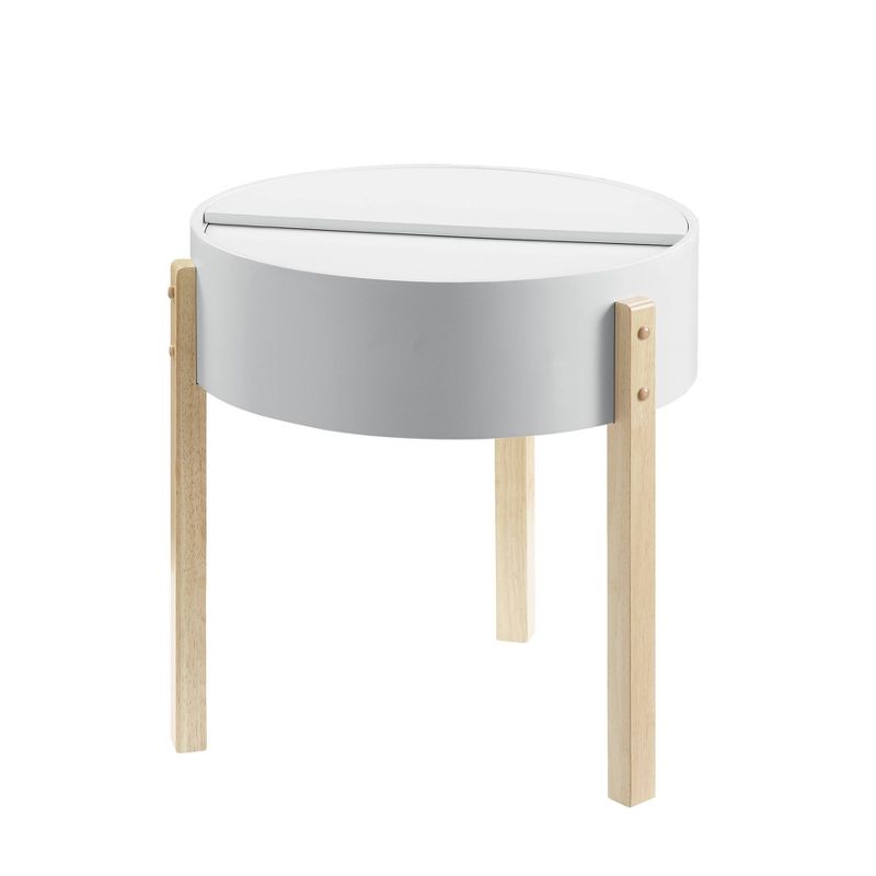 Bodfish End Table White/Natural - Acme Furniture, 1 of 5