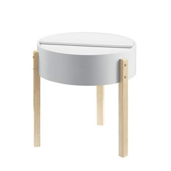 Bodfish End Table White/Natural - Acme Furniture