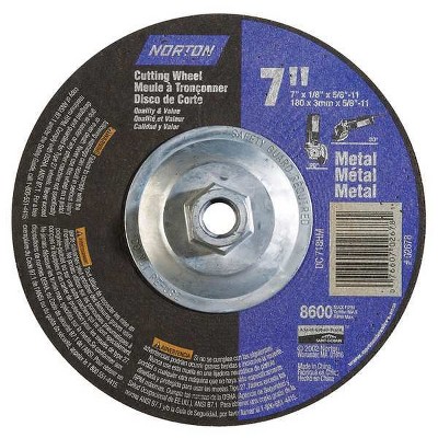 Norton  CutOff&GrindWhl,5/8"-11CN,ThreadHle 07660702678