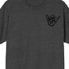 Outer Banks Pogue Life Hand Outline Graphic and  Pogue Life Patterned Frame Graphic on Charcoal Heather Short Sleeve Adult T-Shirt - 2 of 3