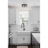 Urban Ambiance Luxury Modern Farmhouse Indoor Ceiling Light,  4-3/8''H x 12-5/8"W x 12-5/8''D,  Matte Black Finish, UHP4596 - 2 of 4