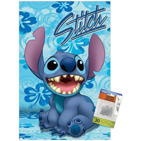 Trends International Disney Lilo And Stitch - Sitting Unframed Wall Poster  Print Clear Push Pins Bundle 14.725 X 22.375 : Target