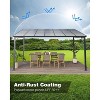 GustoWave 12'x 20' Wall Mounted Gazebo, Hardtop Lean-to Pergola for Deck, Porch, Backyard, Garden - 2 of 4