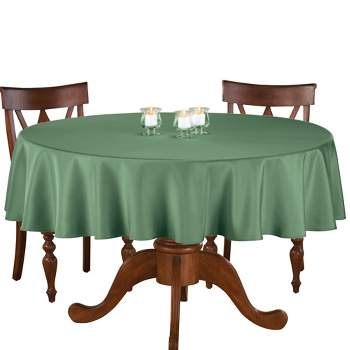 Collections Etc 70 Inch Round Solid Colored Tablecloth, 100% Durable Polyester