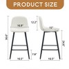 Linen Fabric Bar Chair Set - Two Pieces, Stable Comfort.Thoughtful Design of Rounded Backrest - Leovsnove - 4 of 4
