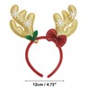 Unique Bargains Halloween Antlers Shape Headband 4.72" Diameter Gold Tone Red 1 Pc - 3 of 4