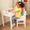 Melissa & Doug Wooden Child's Lift-Top Desk and Chair - White - image 2 of 4