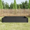 Black Metal Raised Bed Garden 6×3×1ft for Flower Planters, Vegetables Herb - 2 of 4